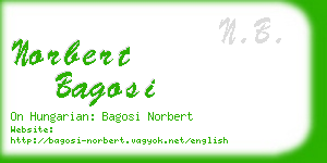 norbert bagosi business card